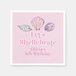 Schellebrate Seashell Strand Geburtstag Serviette