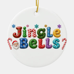 Schellen Tannenbaumschmuck Kranz Weihnachtsmann Zu Keramik Ornament