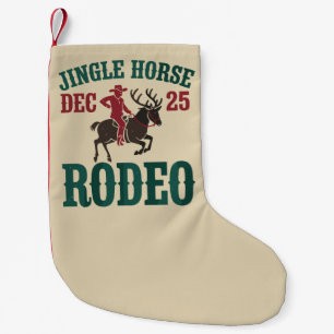 Schellenpferd 25. Dez Rodeo Cowboy Weihnachten Cow Kleiner Weihnachtsstrumpf