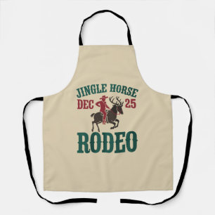Schellenpferd 25. Dez Rodeo Cowboy Weihnachten Cow Schürze