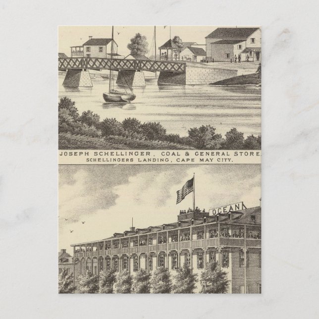 Schellinger Store and Ocean House Postkarte (Vorderseite)