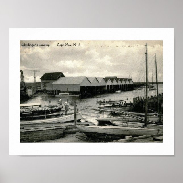 Schellinger's Landing, Cape May, NJ Vintage Poster (Vorne)