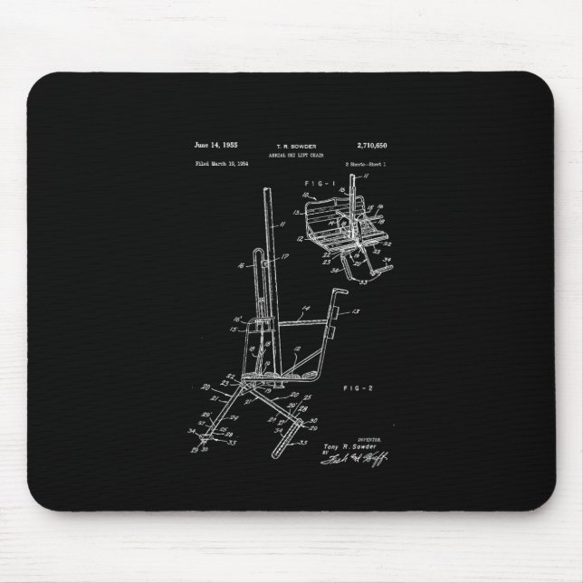 Schema des Skiliftstuhls Mousepad (Vorne)