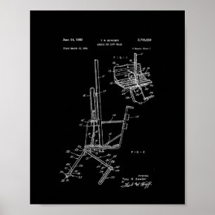 Schema des Skiliftstuhls Poster
