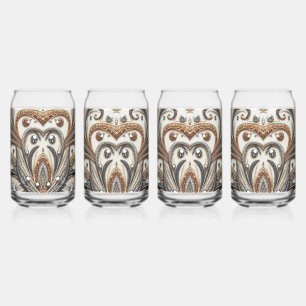 Schéma floral brillant avec pierre de gemme