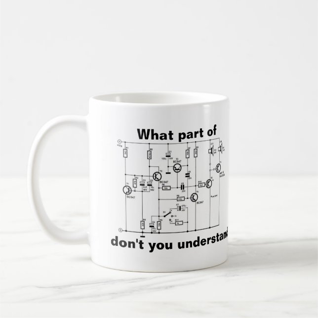 Schematische Abbildung Jokester Kaffeetasse (Links)