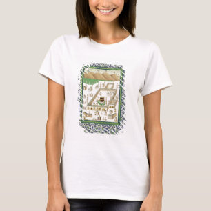 Schematische Ansicht des Mekkas, das Qua'bah, von T-Shirt