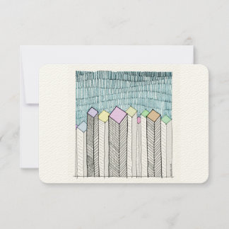 Schematische Wolkenkratzer Mitteilungskarte