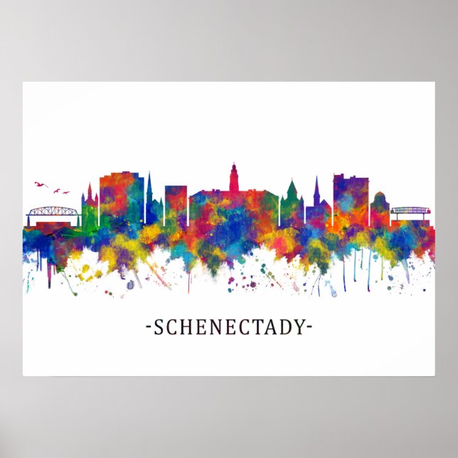 Schenectady New York Skyline Poster (Vorne)