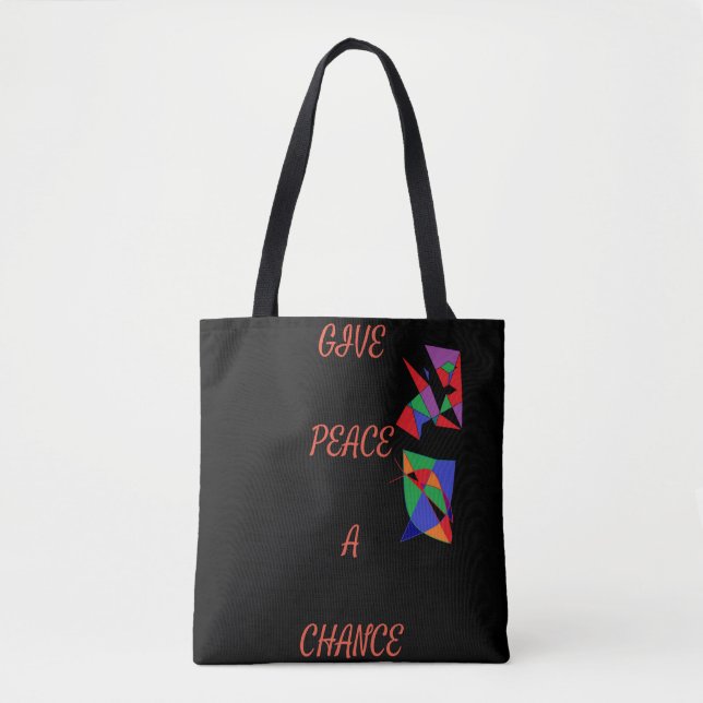 Schenken Sie Ruhe mit dem Logo "Schwarz Rot" Tasche (Vorderseite)