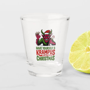 Schenken Sie sich ein kleines Krampus-Weihnachten  Schnapsglas