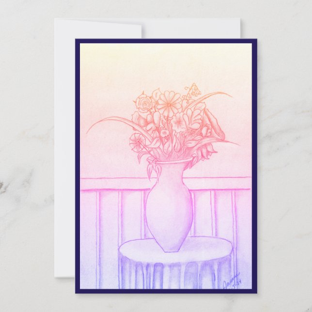 Schenkung von Blume Einladung (Vorderseite)