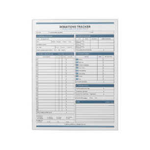Schenkungs-Tracker Notizblock