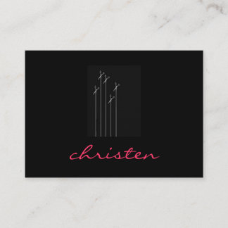 Schere Blume Visitenkarte