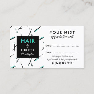 Schere & Combs Haar Stylist Terminkarte