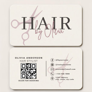 Schere Friseur QR Code Visitenkarte