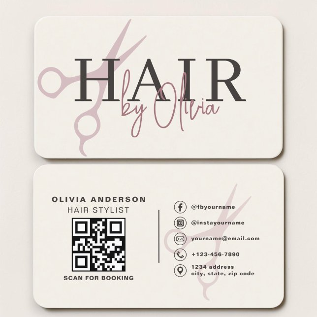 Schere Friseur QR Code Visitenkarte (Von Creator hochgeladen)