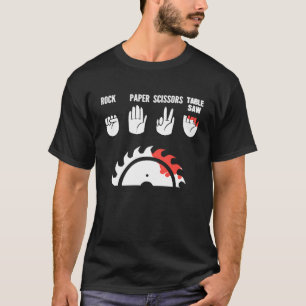 Schere für Rock Paper Carpenter und Holzarbeiter T-Shirt