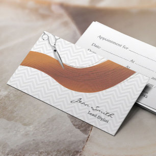 Schere & Haare Zickzack Haare Stylistische Ernennu Terminkarte