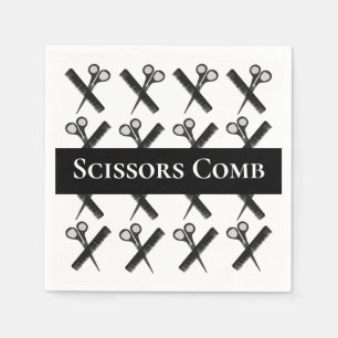 Schere Kamm Friseur Salon Serviette