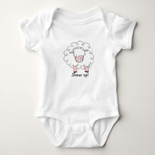 Schere oben! Baby-T-Shirt Baby Strampler (Vorderseite)