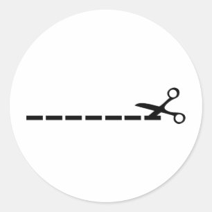 Schere Runder Aufkleber