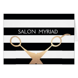 Schere Schwarz-Weiß-Streifen Salon