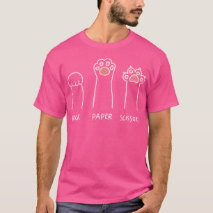 Schere Stein Papier Katzenpfoten T-Shirt
