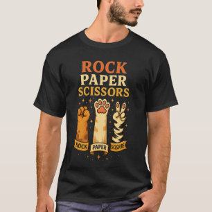 Schere, Stein, Papier Katzentatzen Spiel Lustige T T-Shirt