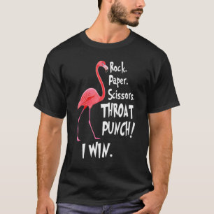 Schere Stein Papier Kehlenschlag Ich Gewinne  Flam T-Shirt