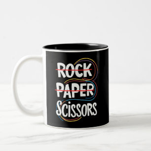 Schere Stein Papier Lesbisch Lustig Schwul Stolz L Zweifarbige Tasse