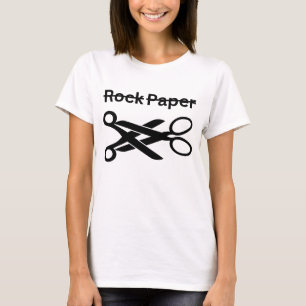 Schere Stein Papier Lustiges Lesben-Thema T-Shirt