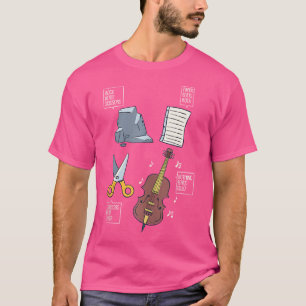 Schere Stein Papier Nichts schlägt ein Celloorches T-Shirt