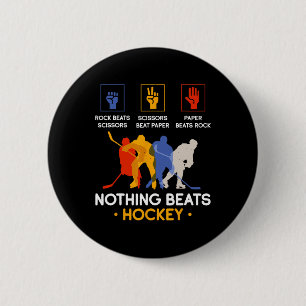 Schere, Stein, Papier Nichts schlägt Hockey Button