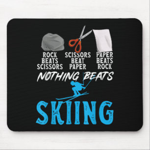 Schere Stein Papier Nichts schlägt Skifahren _1 Mousepad