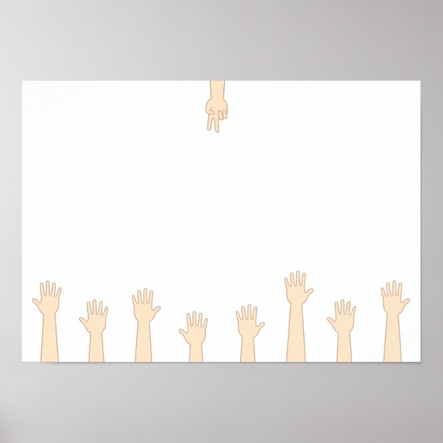Schere, Stein, Papier Poster (Vorne)