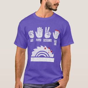 Schere Stein Papier Säge Holzarbeiter Geschenk Kle T-Shirt