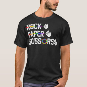 Schere Stein Papier Schwul Lesbisch LGBT Stolz T-Shirt