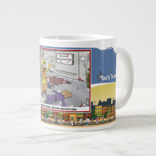 Schere, Stein, Papier Wörtliches Wortspiel Jumbo-Tasse