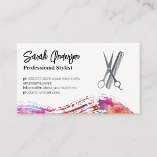 Schere und Kamm | Hair Stylist Visitenkarte