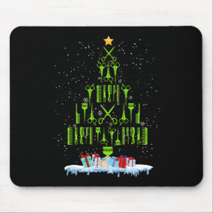 Scheren Haar Weihnachtsbaum Lustiger Friseur Xma Mousepad