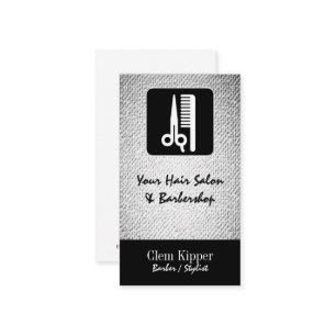 Scheren und visitenkarte