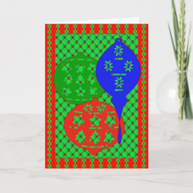 Scherenæornaments Feiertagskarte (Vorderseite)