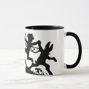 Scherenschnitte antike Postkarten-Fee-Häschen Tasse