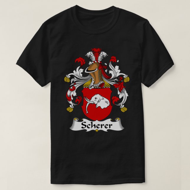 Scherer Coat of Arms Familienwappen T-Shirt (Design vorne)