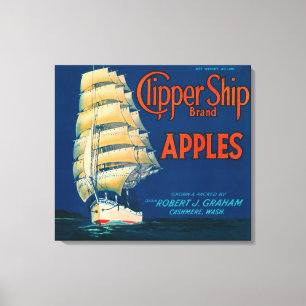 Scherer-Schiff Apple beschriften (Grün) - Leinwanddruck
