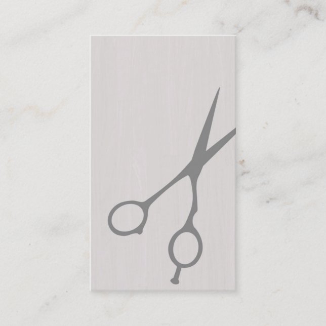 Scherfriseur-/-Cosmetologist-Visitenkarte (grau) Visitenkarte (Vorderseite)