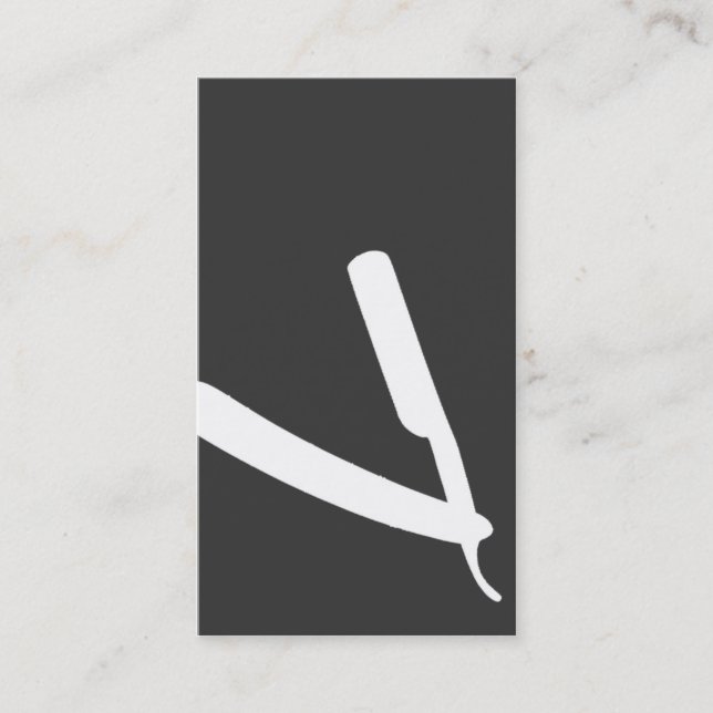 Scherfriseur-/-Cosmetologist-Visitenkarte (grau) Visitenkarte (Vorderseite)