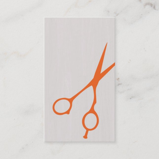 Scherfriseur-/-Cosmetologist-Visitenkarte (orange) Visitenkarte (Vorderseite)