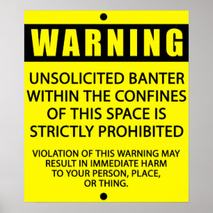 SCHERZ WARNING_YELLOW POSTER